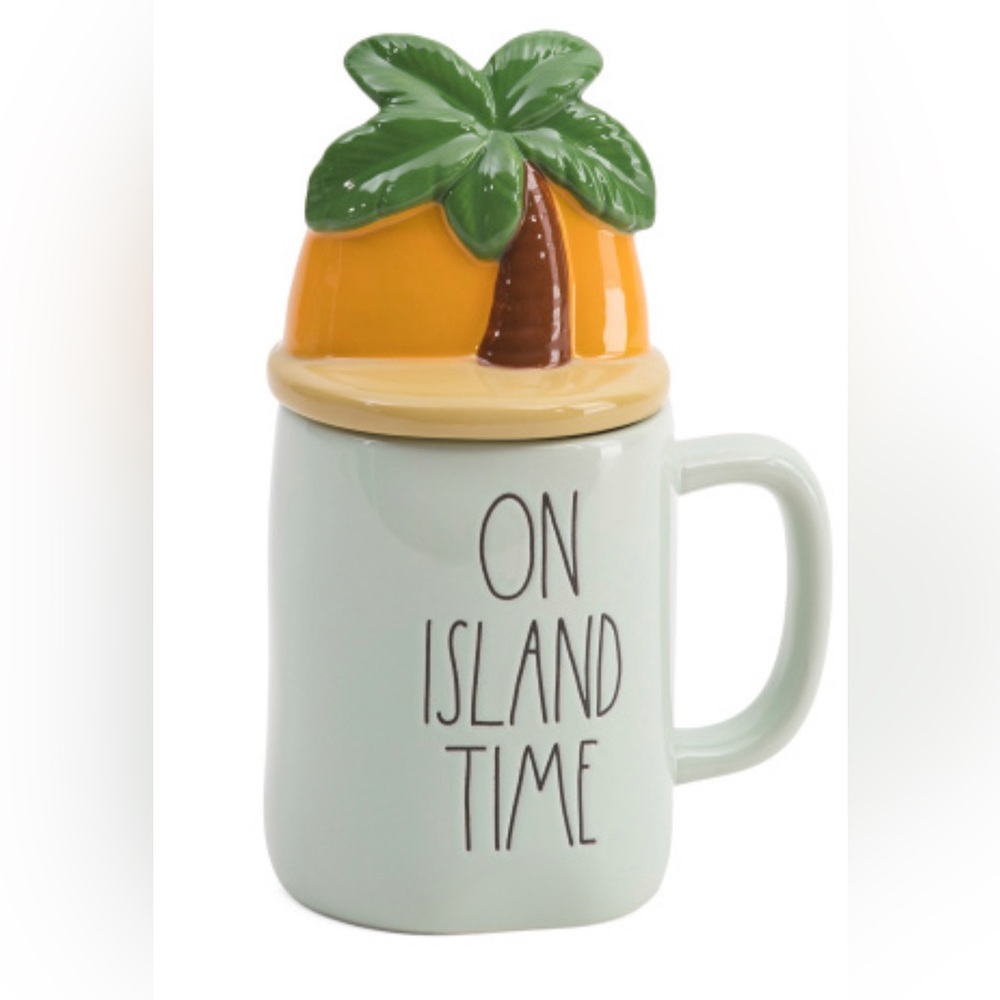 Rae Dunn On Island Time Mug - mint color